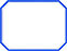 Bottle Label - Small Blue Bevel (item #9641)